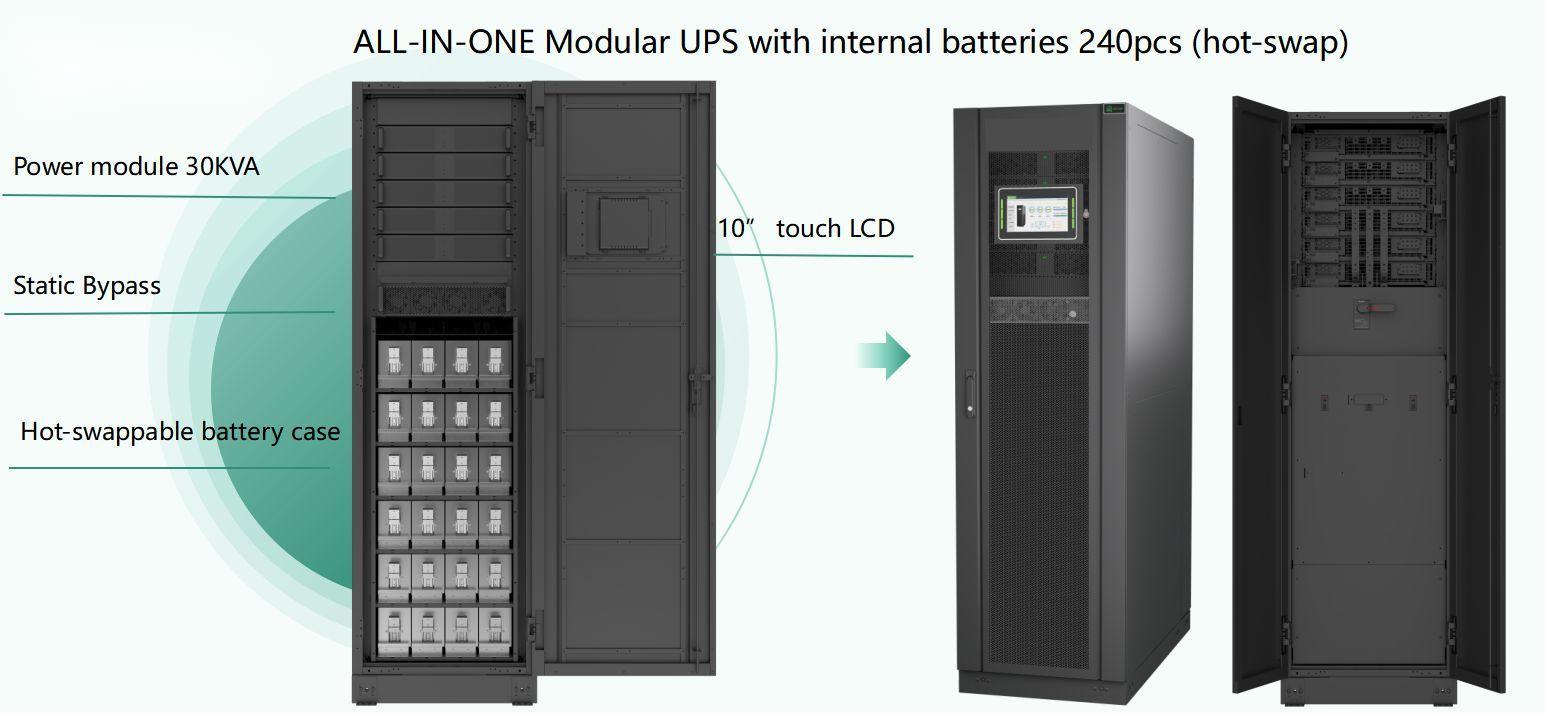 90 kva 150 kva Modular UPS Systems With 10 Inch Touch LCD And IoT Functions