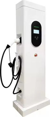Buen precio 7kw 11kw 22kw Tipo1 Tipo2 GBT Estación de carga de vehículos eléctricos montada en el piso 32A con doble arma en línea