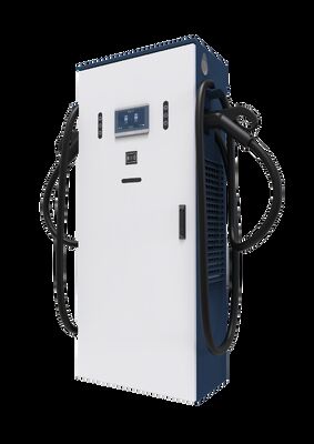เครื่องชาร์จเร็วแบบ DC ขนาด 60KW พร้อมการป้องกัน IP54 และเครื่องเชื่อมสองสายสําหรับรถไฟฟ้า