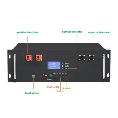 Bon prix Accumulateur d'énergie solaire à pile monté sur un rack Batterie au lithium-ion 48V100Ah en ligne