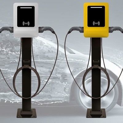 좋은 가격 IP54 보호 22 Kw AC EV 충전기 월 박스 듀얼 타입 2 소켓 11kW+11 KW 온라인으로