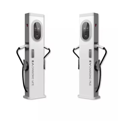 좋은 가격 듀얼 총 바닥 장착 32A Evse EV 자동차 충전 스테이션 3 단계 14KW 22KW 44KW 온라인으로